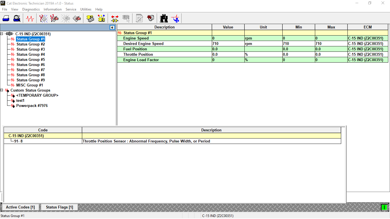 Throttle Position Signal Abnormal (Diagnostic Code SPN 91 FMI 8