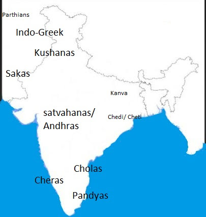 Cholas Cheras Pandyas Map Cholas, Cheras And Pandyas- Sangam Age And Sangam Literature For Upsc  (Ancient History)
