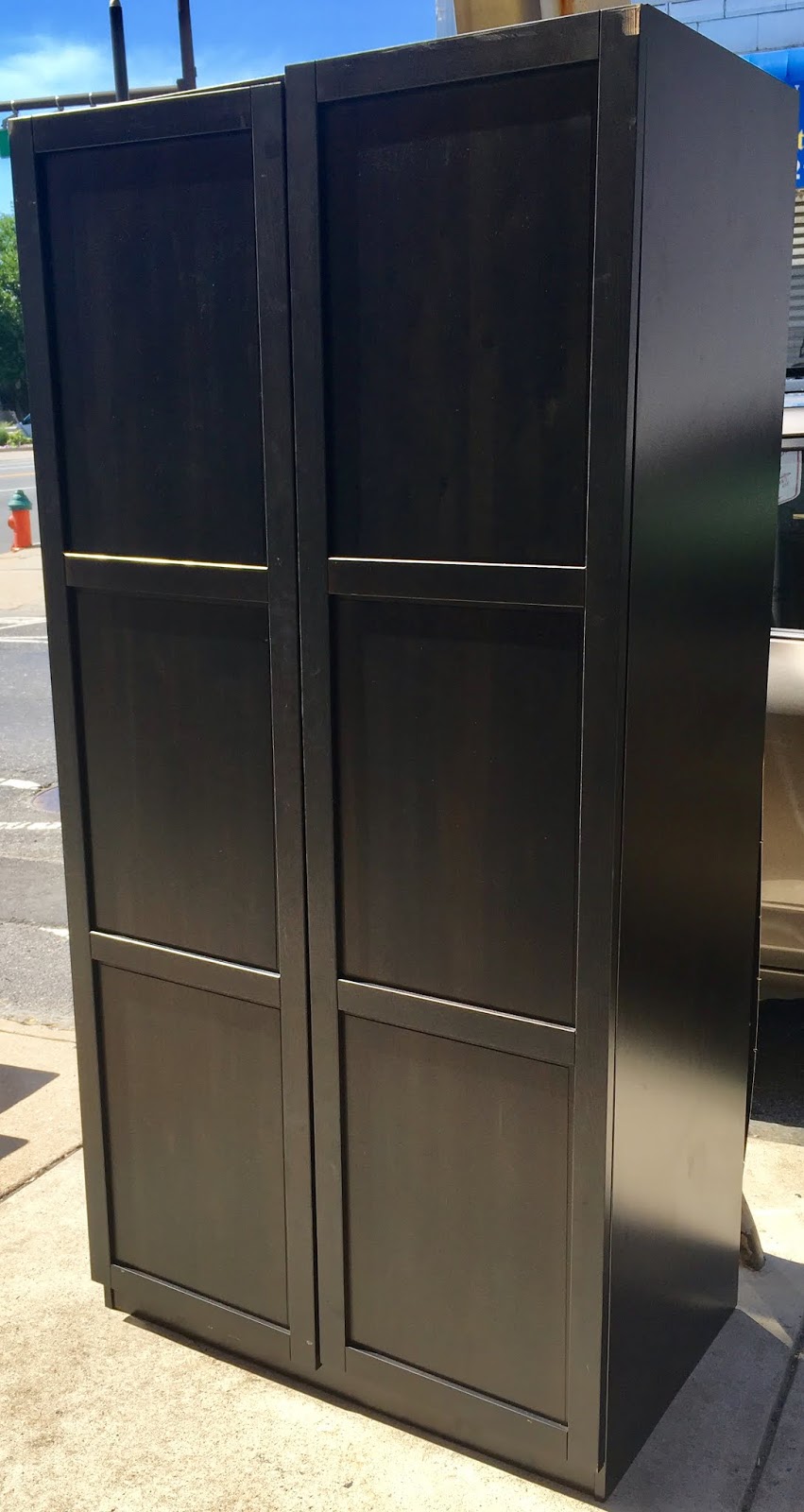 Uhuru Furniture & Collectibles Tall Black Armoire 95 SOLD