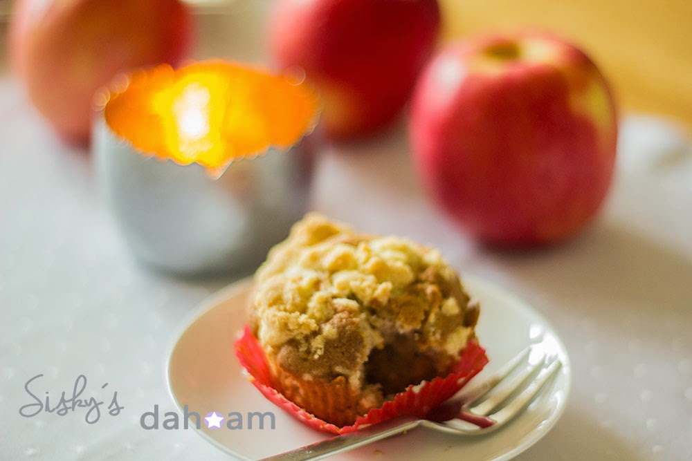 Dekorationsideen und DIY | Sisky´s dahoam: Apfel-Zimt-Muffins mit Streuseln