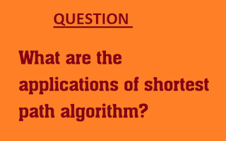 What are the applications of shortest path algorithm? - M.M.R cse