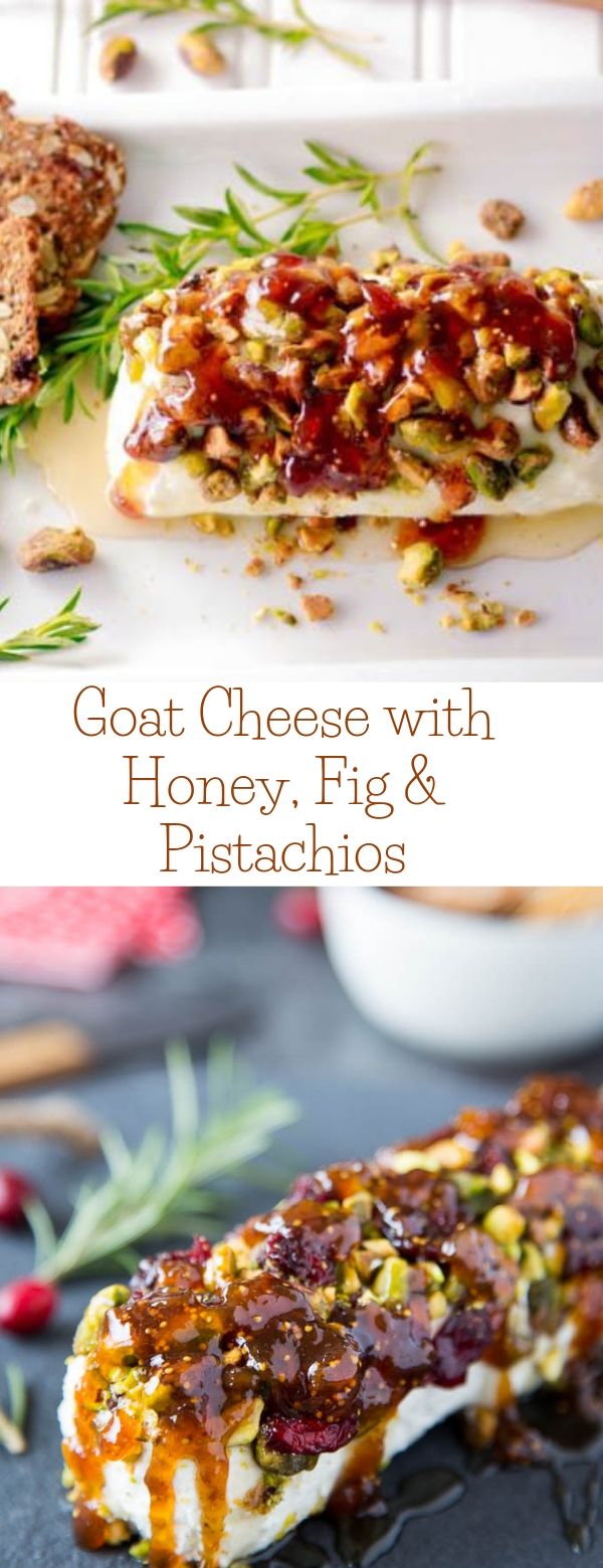 Goat Cheese with Honey, Fig & Pistachios