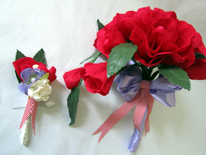 live love cherish: Crepe Paper Bridal Bouquet