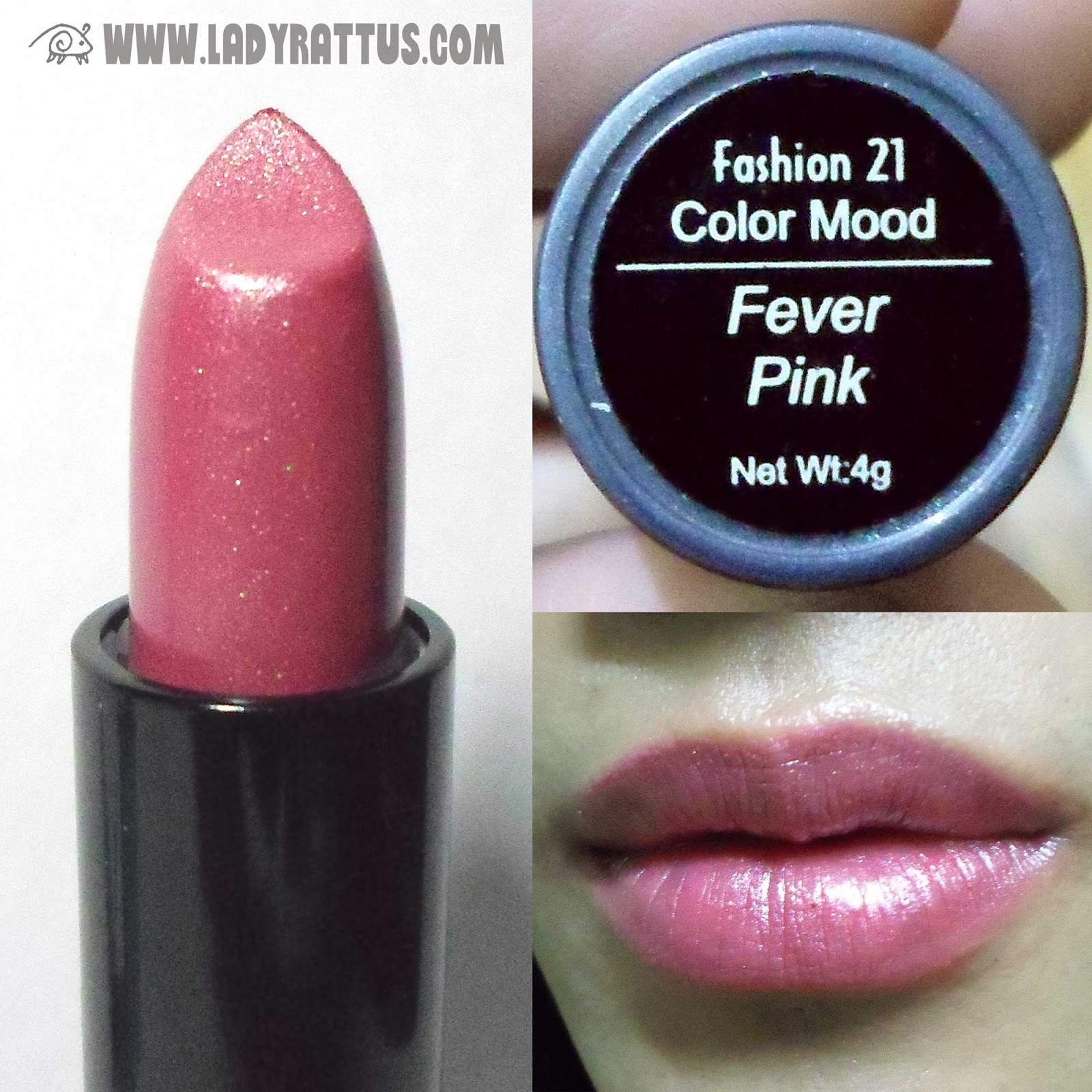 Fashion 21 Color Mood Lipstick in Fever Pink