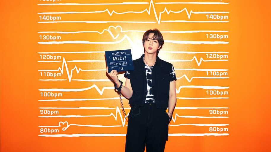 BTS Kpop Jin Mugshot Butter 4K #9670a Wallpaper PC Desktop
