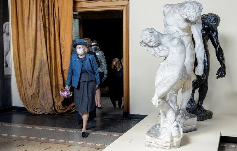 Queen Margrethe visited the Glyptotek Museum in Copenhagen. Augustinus Foundation and Aage and Johanne Louis-Hansen's Foundation