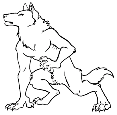 Werewolf coloring pages 7