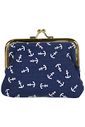 Navy Anchor Clip Frame Purse from TOPSHOP
