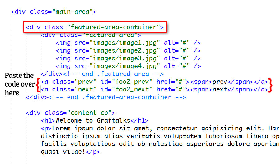 Graftalks: Part 2: Adding Arrows in Carousel Using CarouFredSel