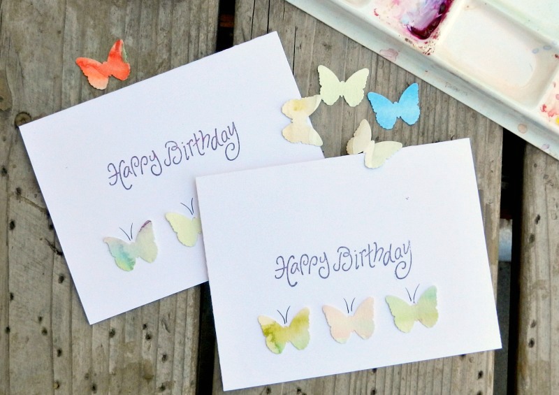 Birthday Cards Made with Watercolors and Stamps by Grow Creative