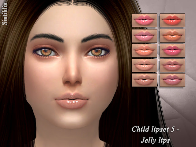 Губная помада детская для The Sims 4 со ссылками на скачивание