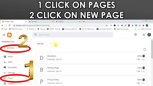 HOW TO CREATE A SITEMAP FOR YOUR BLOGGER BLOG AS WEBSITE LOOK | PRAWIN TECH