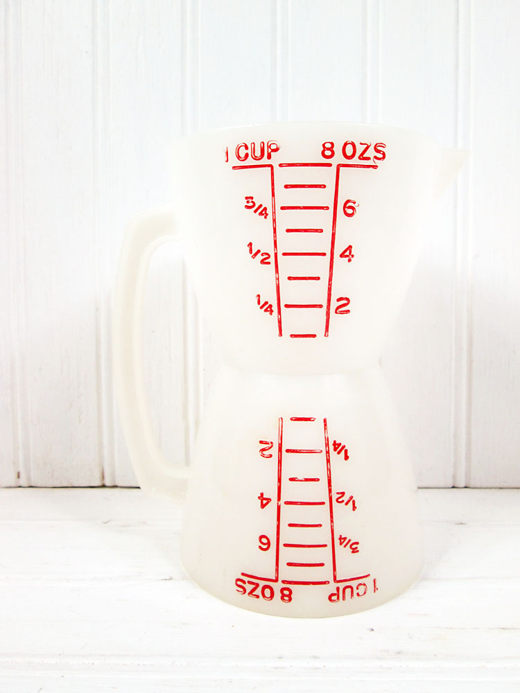 Tupperware Double Measuring Cup Wet/dry 1 Cup 8 Oz / Vintage 