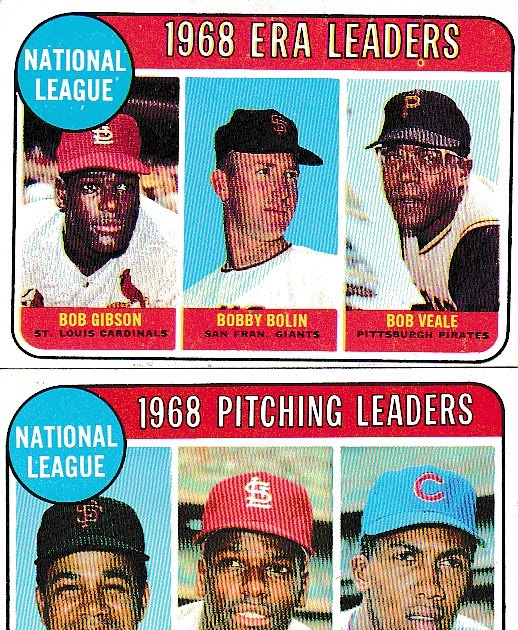1969 Topps Baseball NL Pitching Leaders (8, 10, 12)