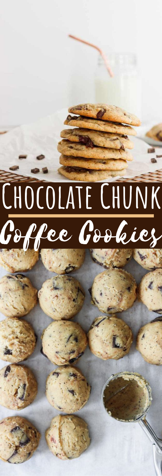 Chocolate Chunk Coffee Cookies #desserts #cookies