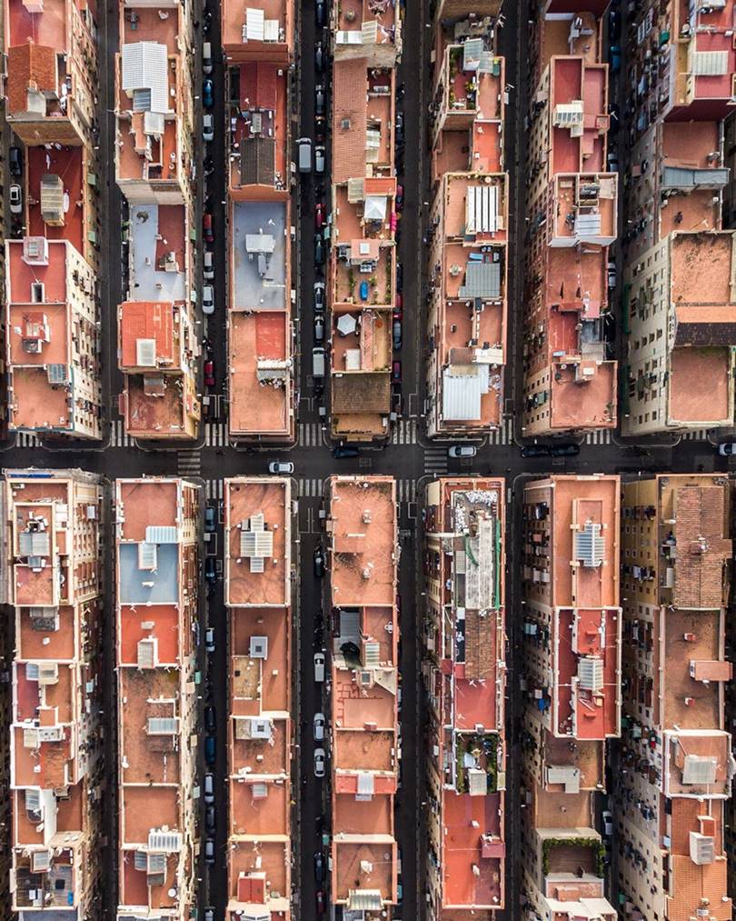A fascinating photo series Barcelona from above, Aerial view of Barcelona, Marton Mogyorosy aerial photography