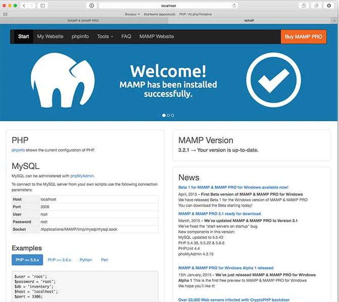 mamp server mamp server