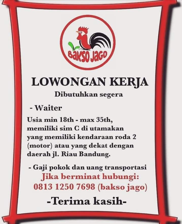 Lowongan Kerja Waiters