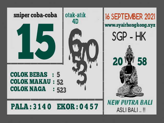 Prediksi Syair Sgp 16 September 2021 Pangkalantoto