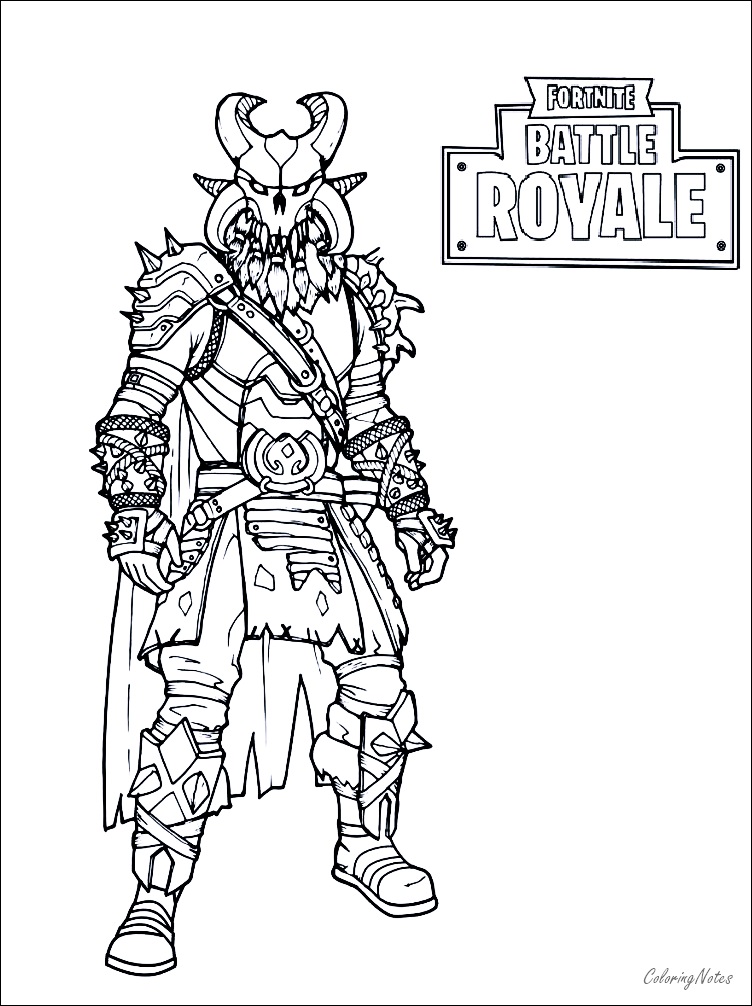 Fortnite Coloring Pages Battle Royale | Drift, Raven, Ice King ...
