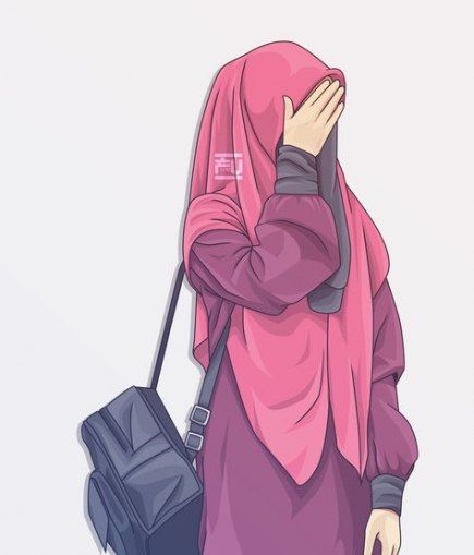 gambar kartun muslimah berhijab