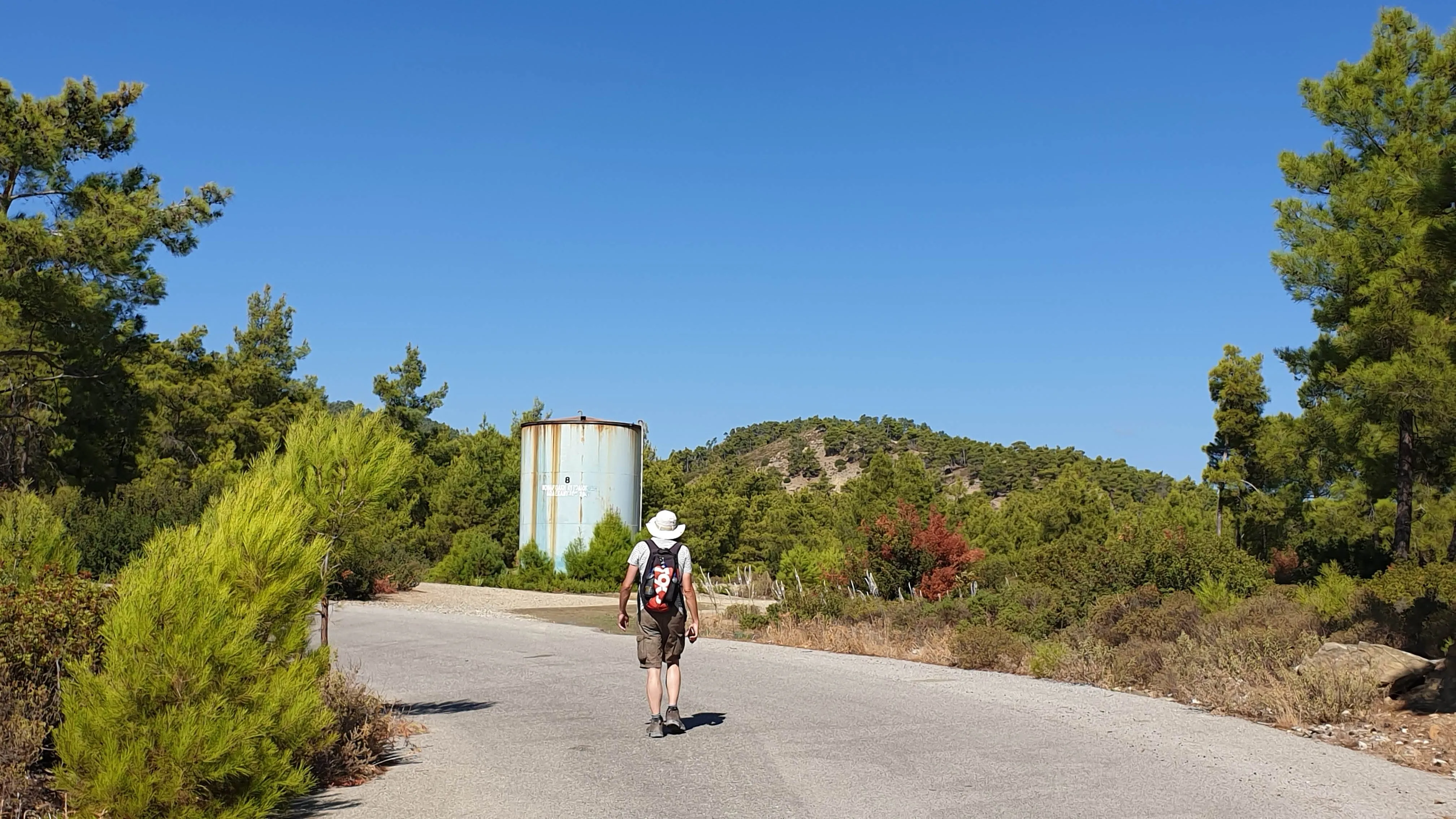 The large tank signifies the track to head for