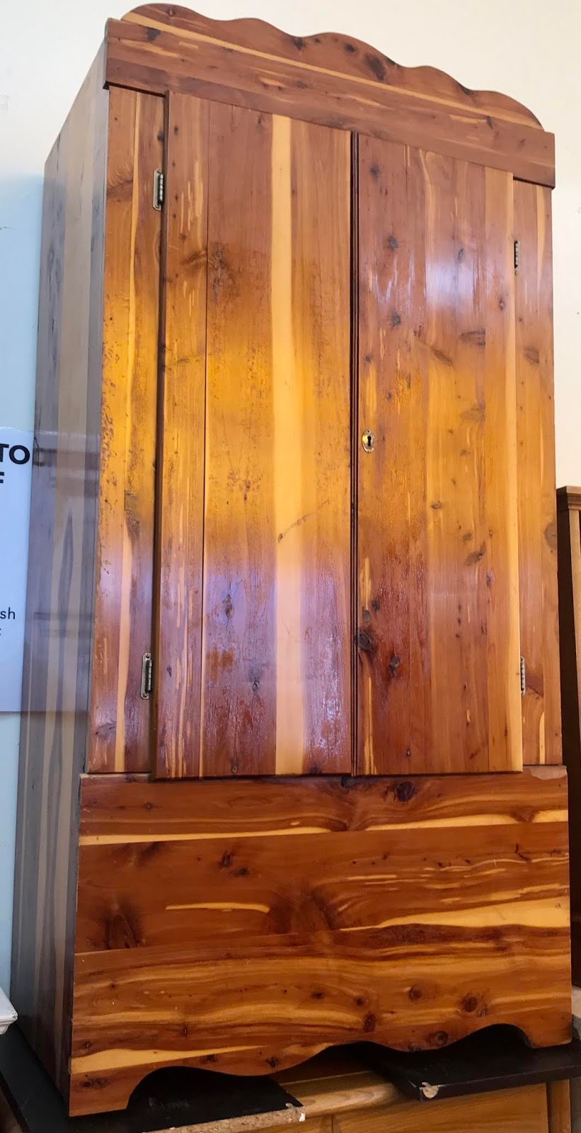 Uhuru Furniture & Collectibles Cedar Armoire 150 SOLD