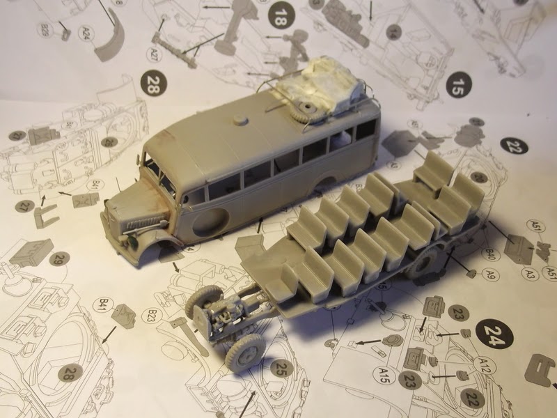 Kit Modèle Opel Blitz Omnibus W39 1/72 Roden (1939-1943) - Service Fin Seconde Guerre Mondiale