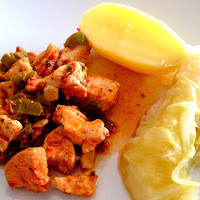 Peitos de frango com pimentos