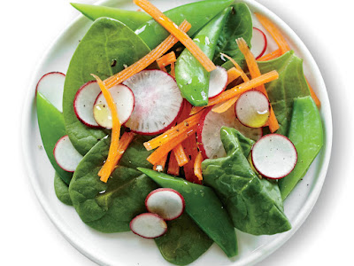 spinach salad sugar snap peas carrot ck فوائد السبانخ