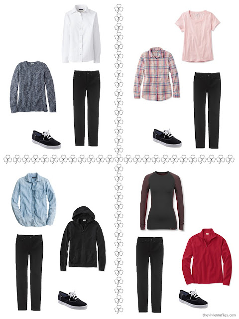 four ways to style black jeans from a travel capsule wardrobe four ways to style black jeans from a travel capsule wardrobe