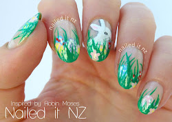 easter nail robin moses nails acrylic spring inspired bunny hand nz nailed messy though process check very paint