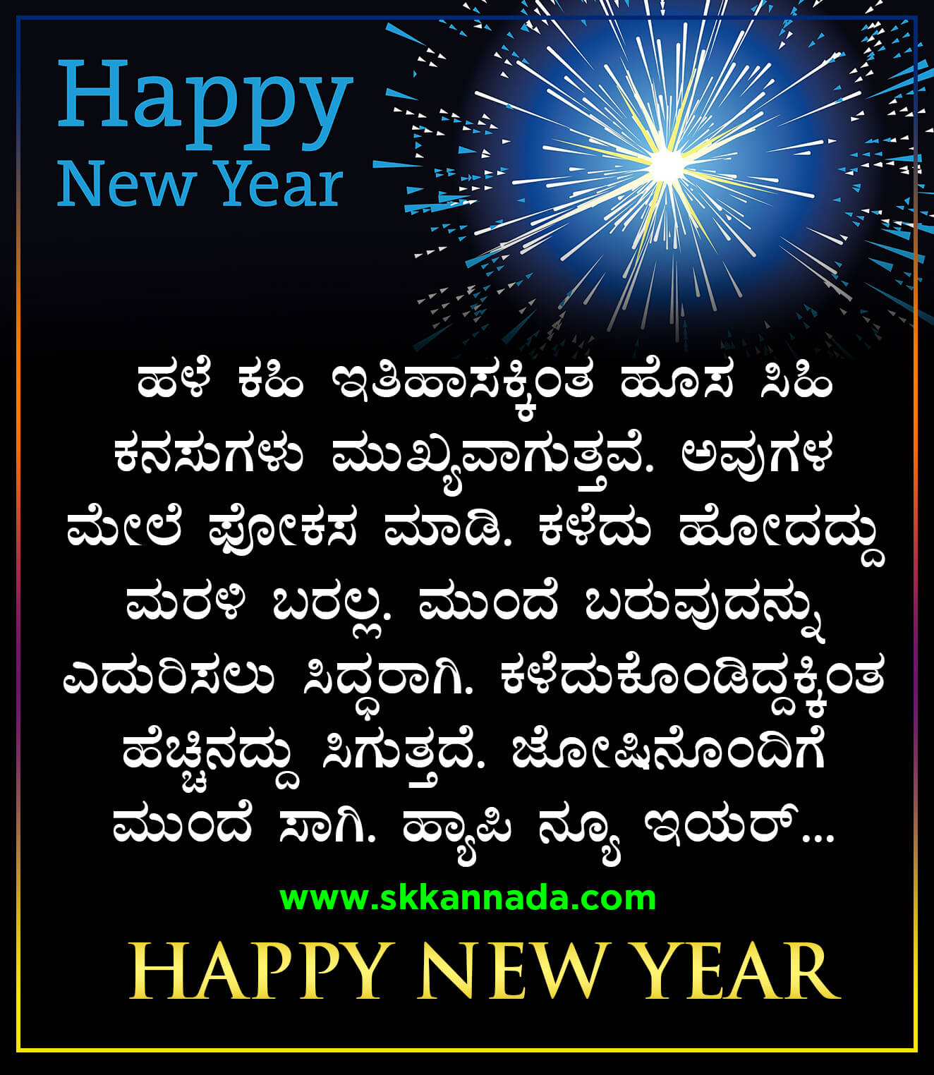 Happy New Year Wishes in Kannada