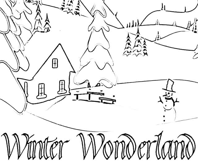 Winter Wonderland Coloring Pages holiday.filminspector.com