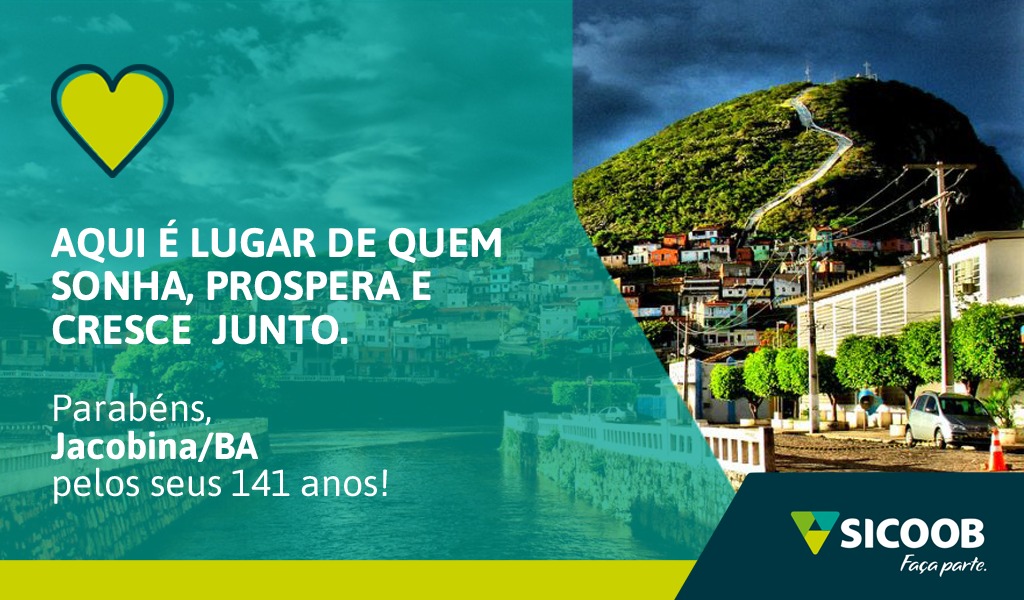 Sicoob parabeniza Jacobina pelos seus 141 anos