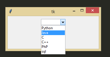 Combobox In Tkinter - Dynamic Coding