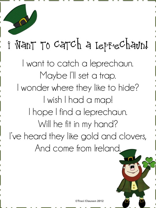 Teaching Blog Addict: I Want to Catch a Leprechaun