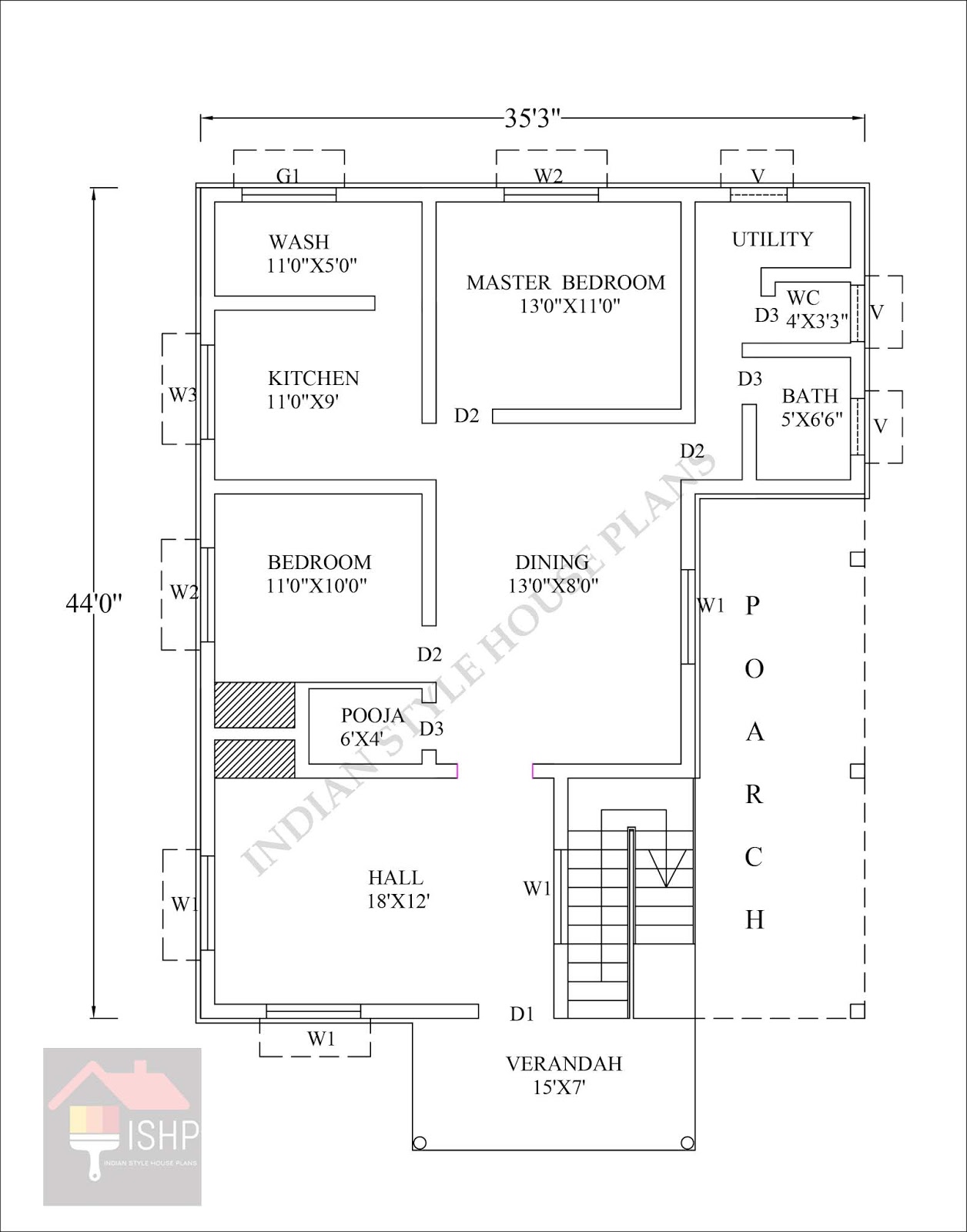 Indian Style House Plans Simple Floor Plan