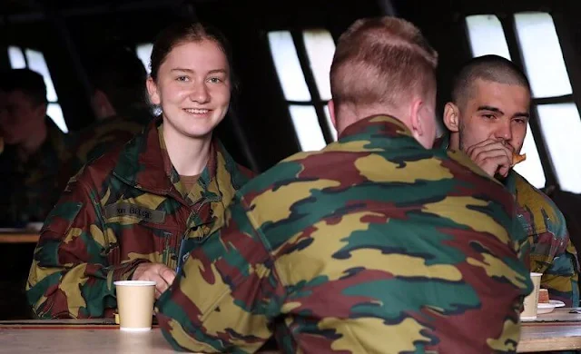 Crown Princess Elisabeth attended a tactical military exercise of the Royal Military Academy at the Lagland camp