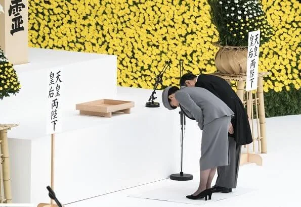 Japan's Emperor Naruhito and Empress Masako attended a memorial service marking the 74th anniversary of Japan's surrender in WWII