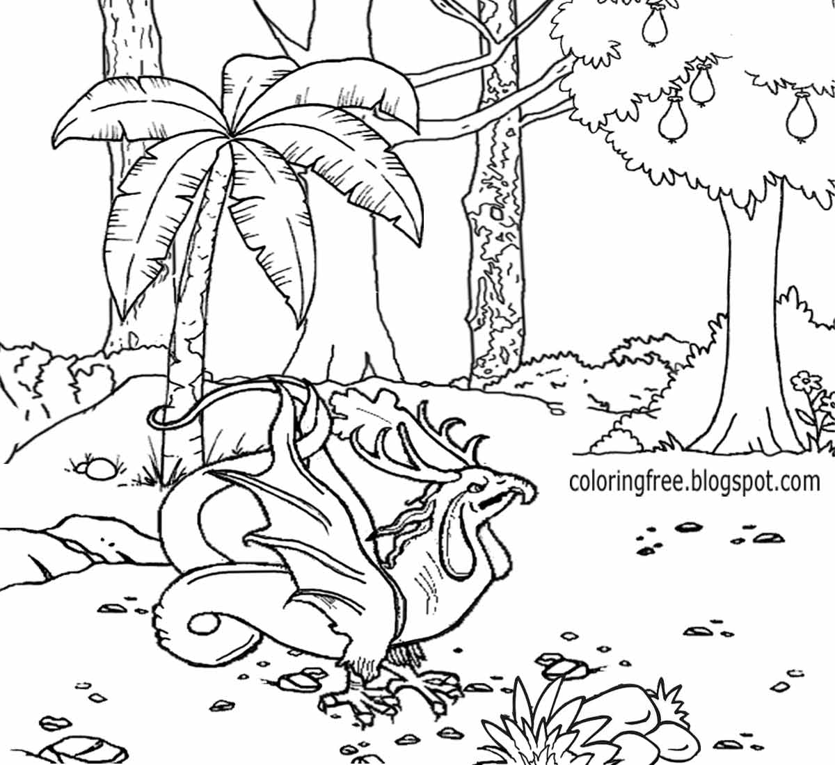 magical creatures coloring pages - photo #23