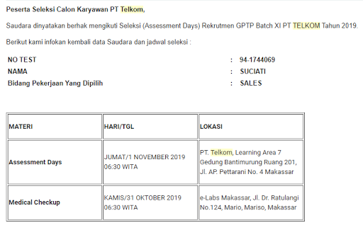Pengalaman Mengikuti Rekrutmen Gptp Batch Xi Telkom