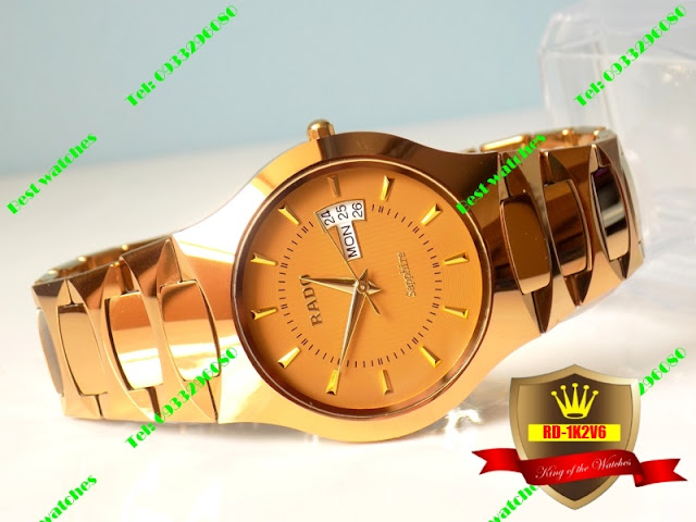 Đồng hồ nam dây đá ceramic vàng Rado RD 1K2V6