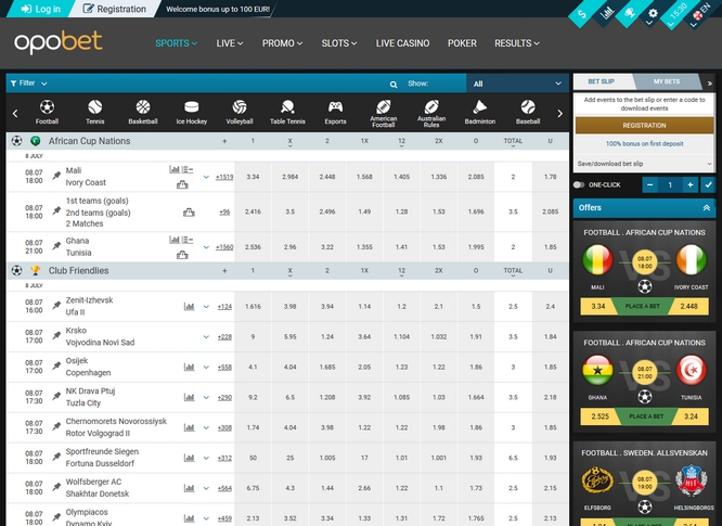 Opobet Bookmaker Opobet Prematch