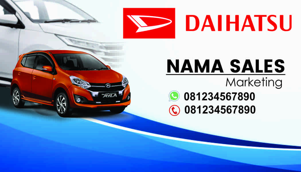 Contoh Template Kartu Nama Untuk Marketing Mobil Lengkap