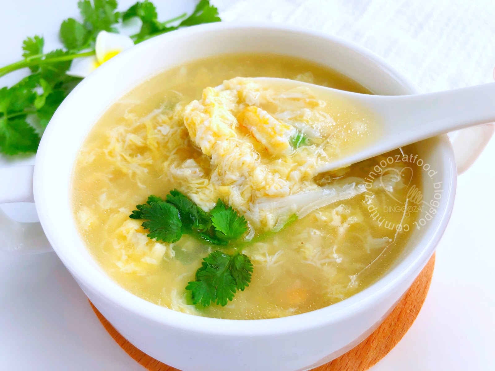 Miki's Food Archives Crab Meat Egg Drop Soup 蟹肉蛋花汤