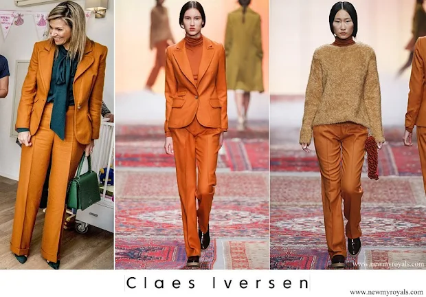 Queen Maxima CLAES IVERSEN Blazer and trousers AW2015 Collection