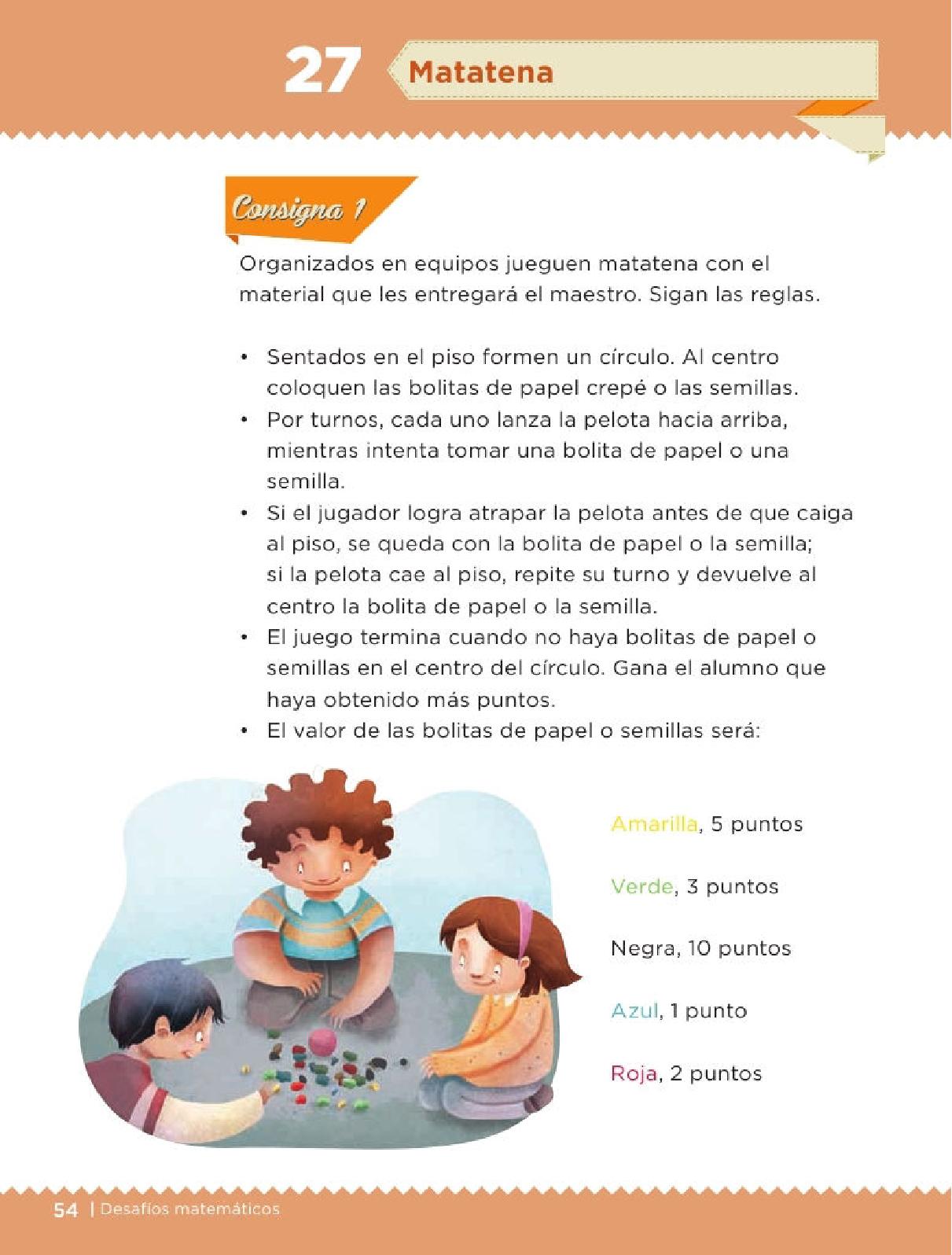 Matatena . Bloque III Lección 27 Apoyo Primaria Matatena . Bloque III Lección 27 Apoyo Primaria
