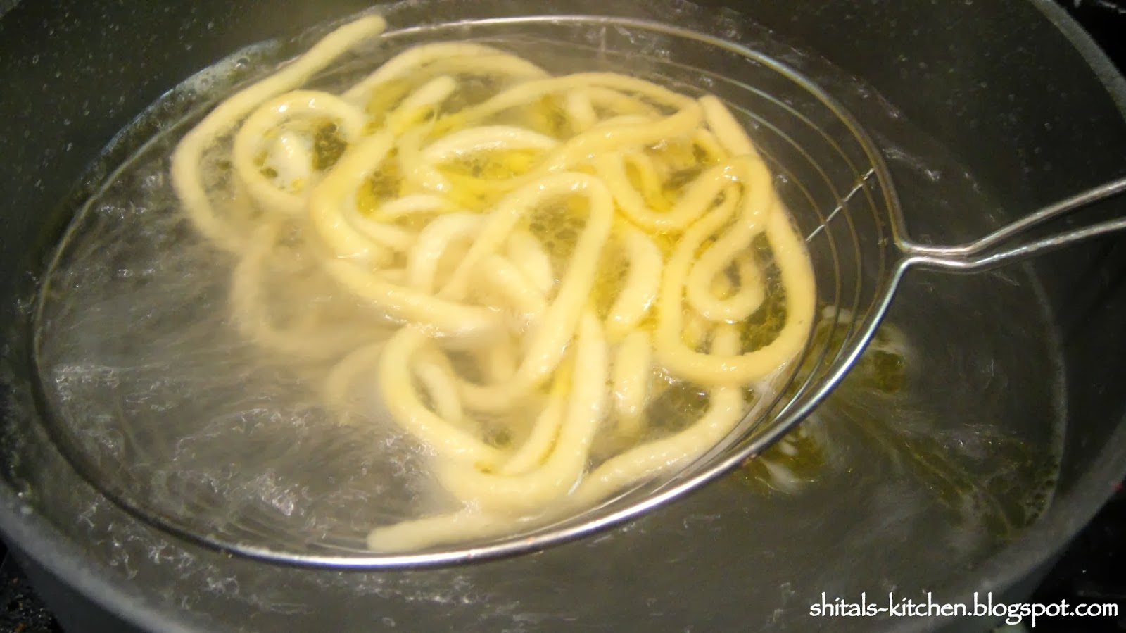 Shital'sKitchen Eggless Spaghetti with Alfredo Sauce
