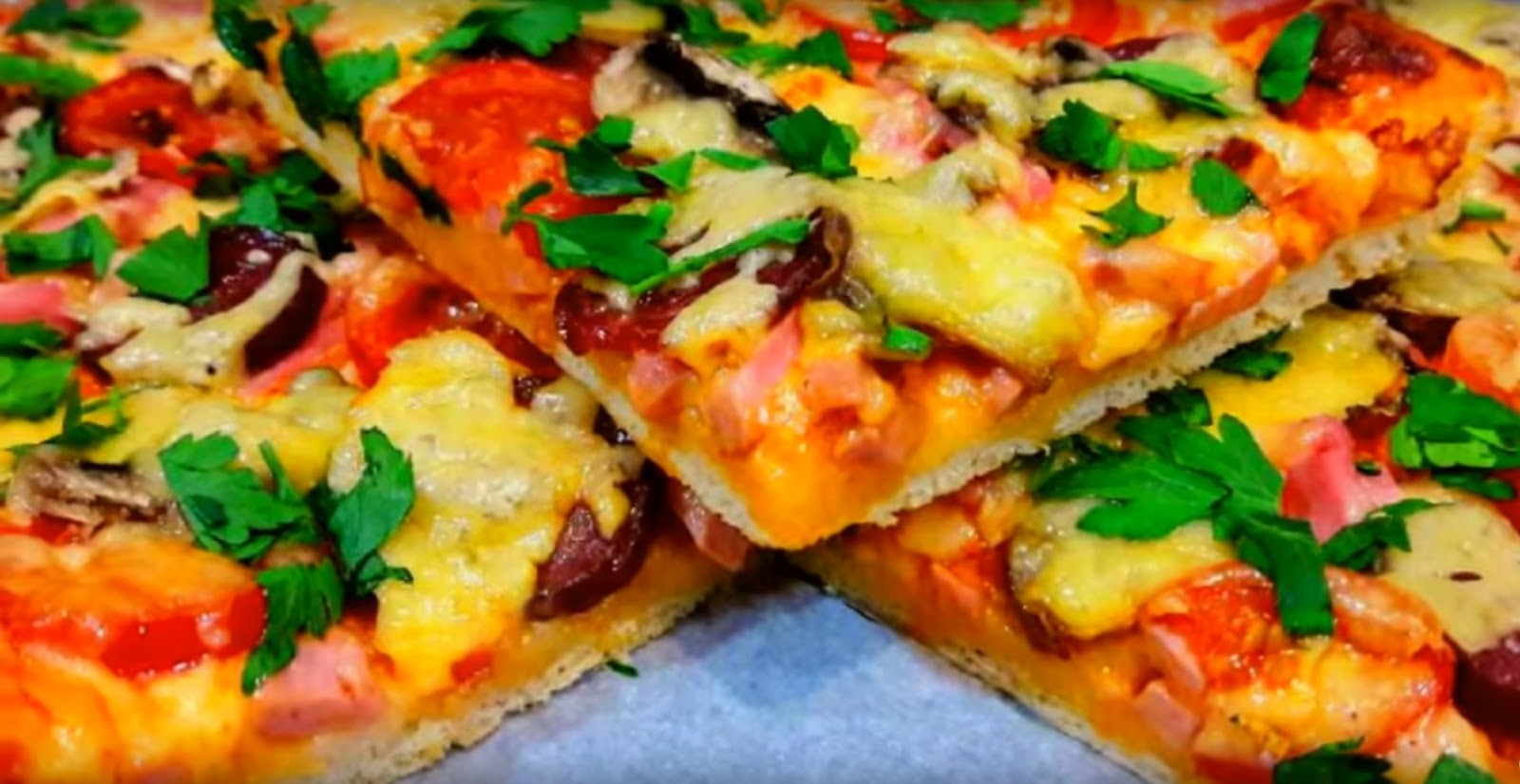 быстрая пицца в духовке с сыром и колбасой фото 109